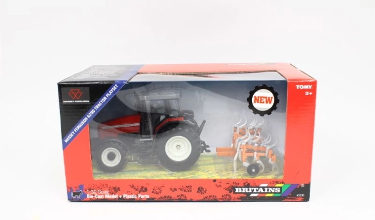 Britains Massey Ferguson 6290 traktor kultivaatoriga 1:32