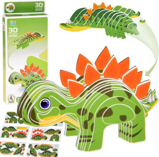 3D pusle papist mudel – dinosaurus stegosaurus DIY