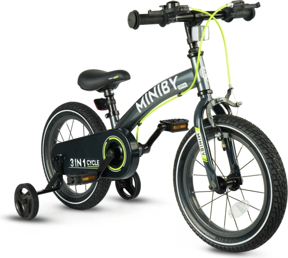 Qplay Miniby 3v1 laste jalgratas 14" hall