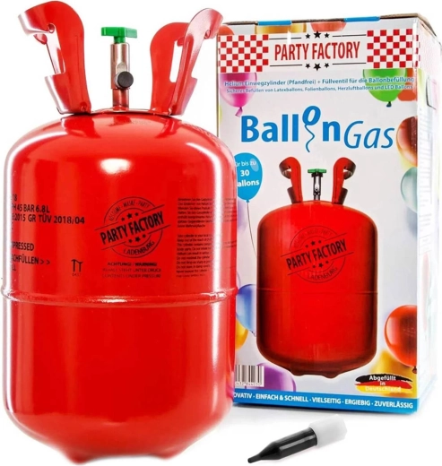 Disposable helium cylinder 200 L for inflating balloons