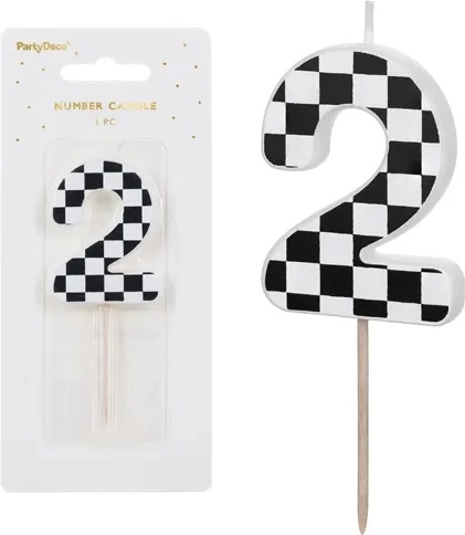 Sünnipäevaküünal number 2 5,5 cm, värvisegu – 1 tk