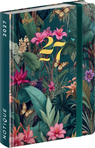 Notique weekly pocket diary tropical jungle 2027 (9.8 × 14.5 cm)