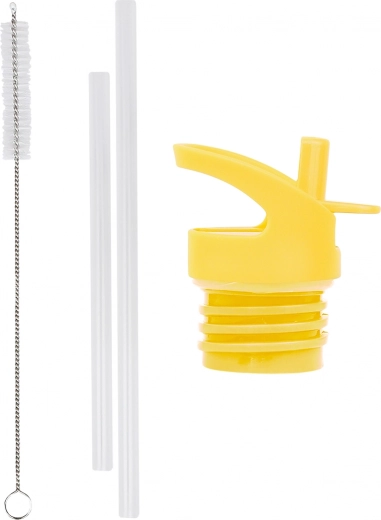 Cap, Brush, and Straw Set for Stainless Steel Bottle Animal Friends