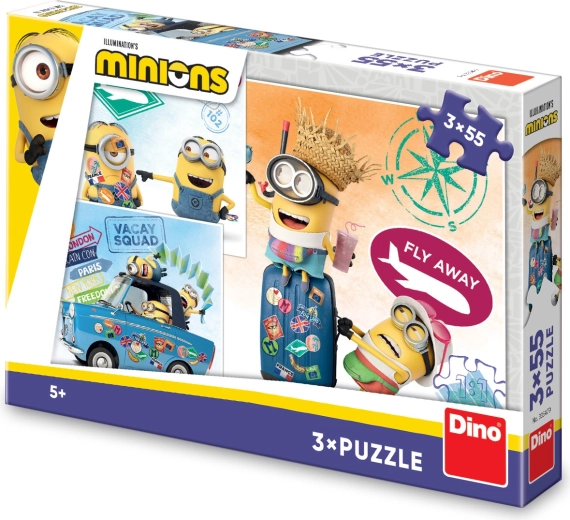 Dino Minions puzzle 3×55 pieces
