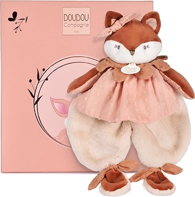 Doudou kinkekomplekt: plüüsist kaisulapp rebane Mina 29 cm