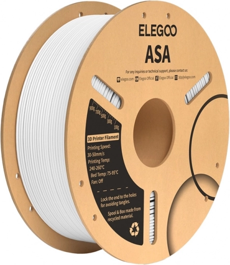 ELEGOO ASA filament, valge