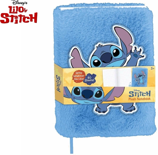 Plush Notebook Lilo & Stitch A5, 80 Sheets