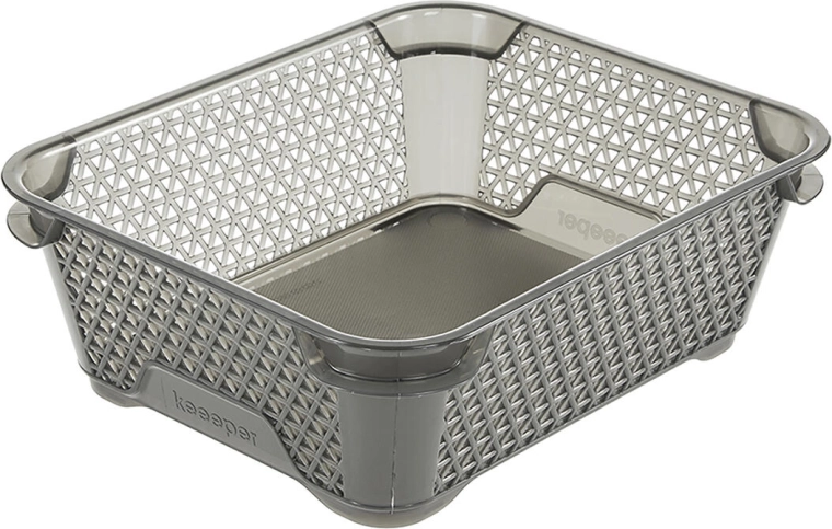 Mirko A6 storage basket 20 × 16 × 7 cm grey plastic