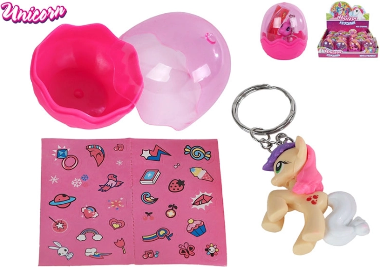 Unicorn keychain with surprise