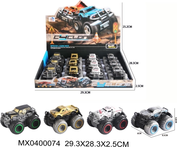 Metallist tagasitõmmatav 4x4 auto avatavate ustega