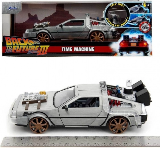 DeLorean Tagasi tulevikku III 1:24 metallist mudel avanevate ustega (Jada Toys)