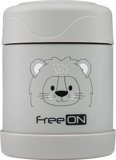 FreeON stainless steel food thermos 350 ml grey
