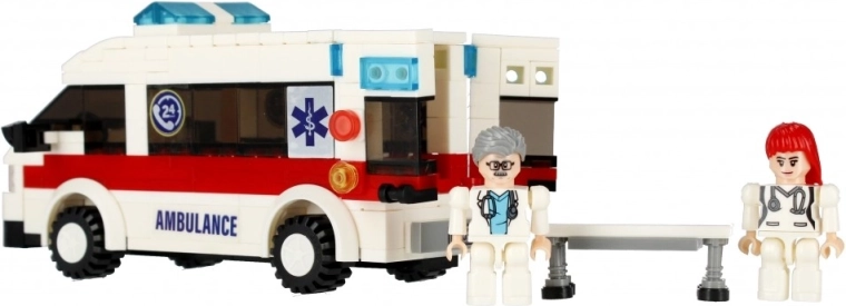 Play scenarios with minifigures and stretcher