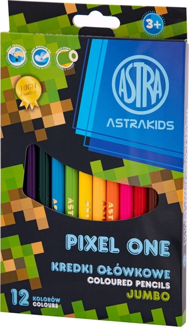 Värvipliiatsid ASTRA Pixel One jumbo 12 tk