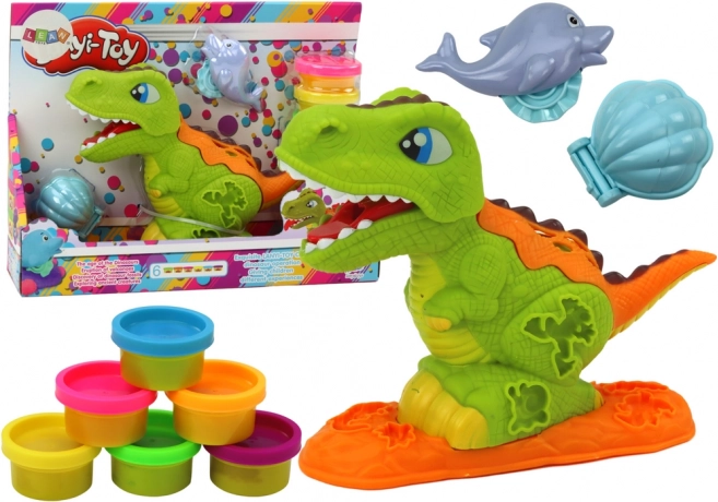 Dinosaur Dough Set 6 Colors Dolphin Shell