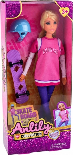 Skateboard and helmet included