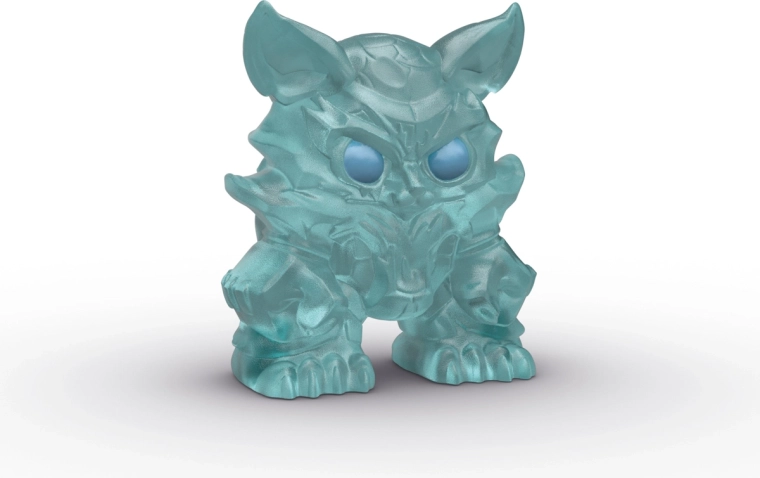 Transparent mini figure ready for action