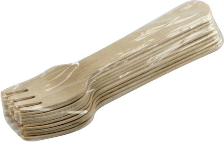Puidust ühekordsed kahvlid 160 mm (10 tk)