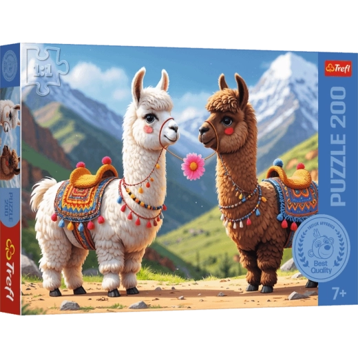 Puzzle TREFL Colorful Llamas 200 pieces