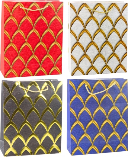 Kinkekott kuldsete dekoratiivsete motiividega 32 × 26 × 12 cm