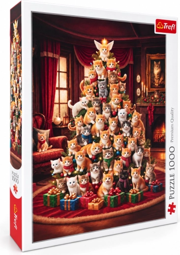 Trefl Cat Christmas Tree Puzzle, 1000 Pieces