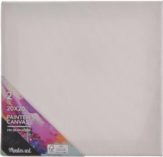 Painting canvas 20 × 20 cm, set of 2 pcs