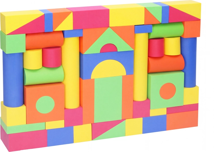 Foam Building Set with 57 Blocks