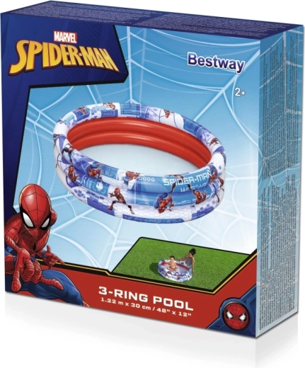 Inflatable pool with three rings MARVEL SPIDER-MAN 122 × 30 cm
