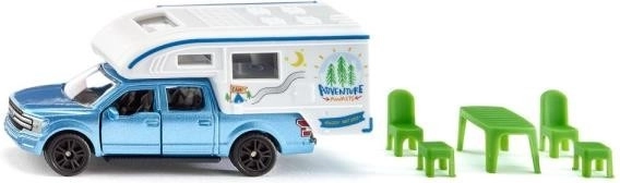 Mänguasi Ford F-150 pick-up koos matkaautoga (camper)