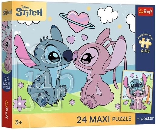 Puzzle maxi 24 tükki Premium Plus Kids: Lilo ja Stitchi unenäod