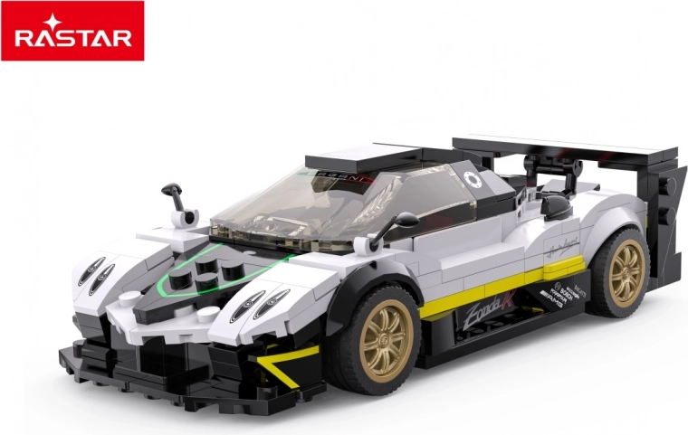 1:28 Car Building Kit PAGANI ZONDA R by Rastar, white