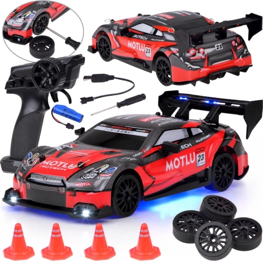 Remote-controlled 4x4 sports car with drift 1:24