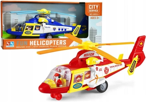 38 cm pikkune helikopter tulede ja helidega