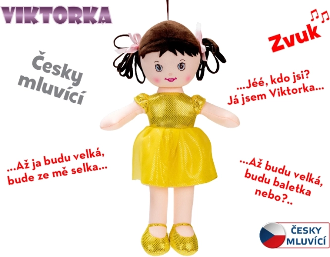 Talking and Singing Soft Doll Viktorka 32 cm