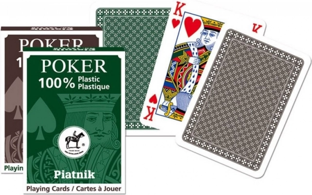 Plastikust mängukaardid POKERI ja BRIDŽI jaoks – prantsuse tüüp