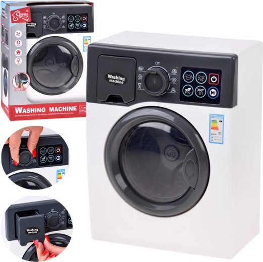 Interactive Children's Automatic Washing Machine with Light and Rotating Drum