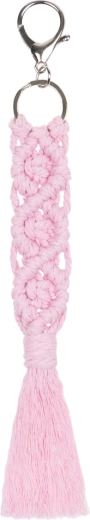 Baagl macrame keychain pink