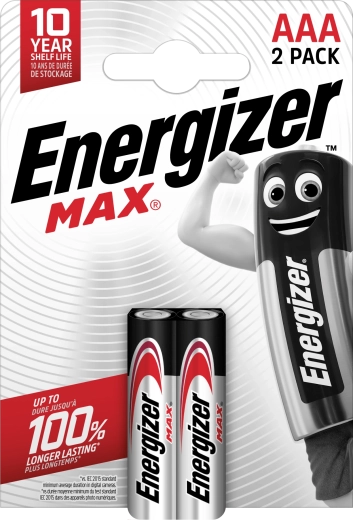 Energizer Max AAA alkaline batteries 2 pcs