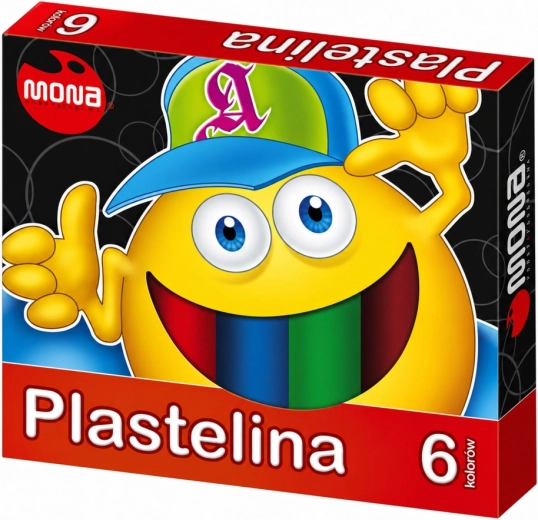 Kooliplastiliin MONA 6 värvi