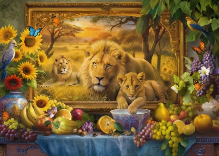 Dino Puzzle Lions 1000 Pieces