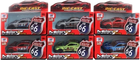 Metallist sportauto tagasitõmbemehhanismiga 1:36