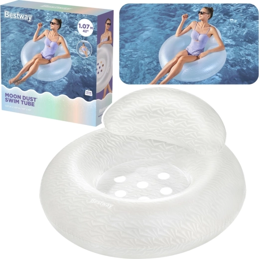 Bestway Moon Dust Swim Tube täispuhutav ujumisrõngas vees kasutamiseks istmega