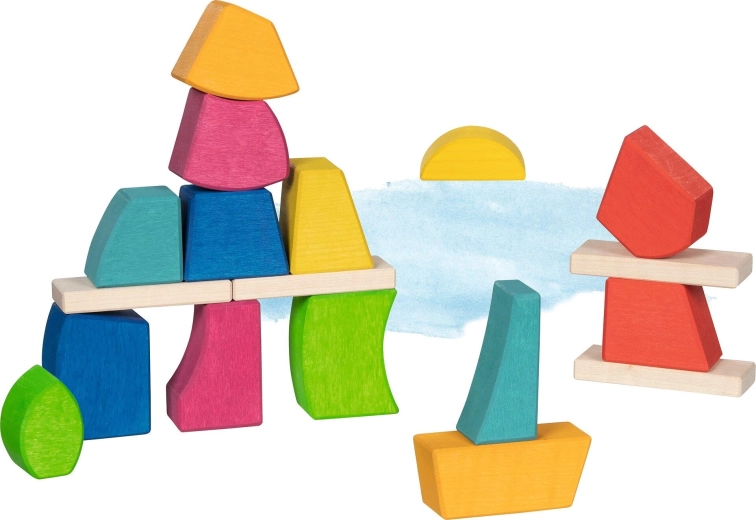 Puidust ehitusklotsid Creo goki Evolution (18 osa)