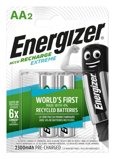 Energizer Extreme AA laetavad akud 2300 mAh, 2 tk