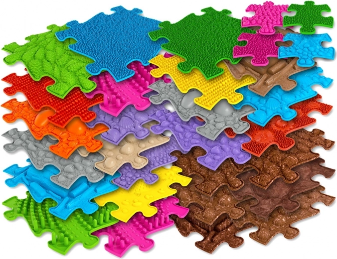 Woopie orthopedic sensorimotor mat Royal Puzzle, 26 pieces + 4 small