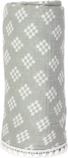 Lodgeri musliinist mähkimislina Swaddler Tribe Silt Green – 1 tk