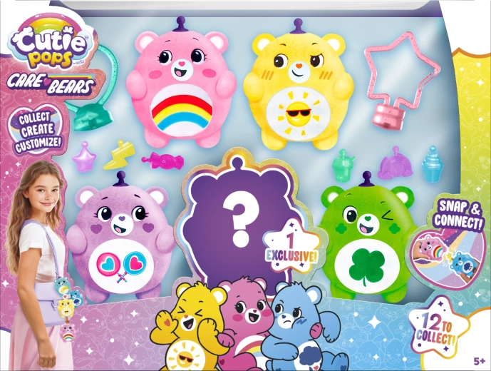Cutie Pops – Care Bears deluxe üllatuskomplekt (5 tk) seljakoti ripats