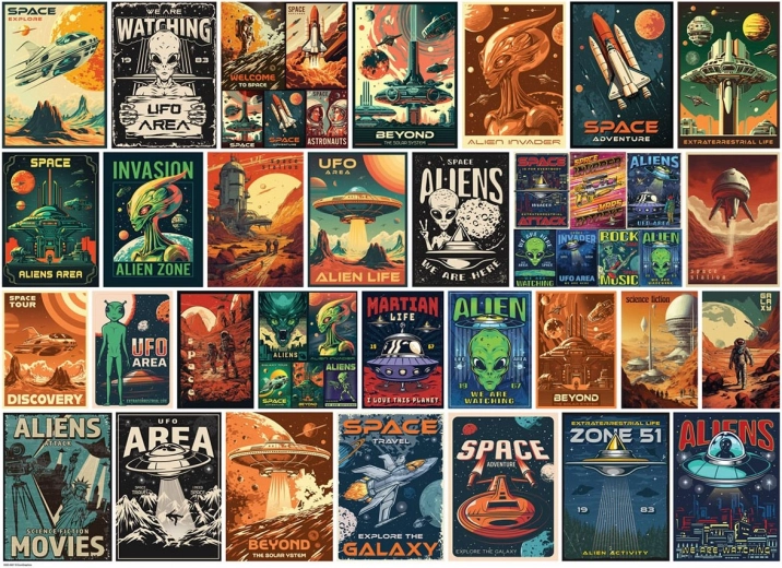 Pusle EUROGRAPHICS Vintage plakatid: Tulnukad 1000 tükki
