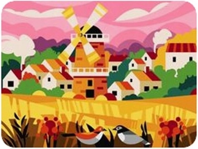 Norimpex Numbrite järgi maalimine: Tuuleveskiga küla 40 × 50 cm