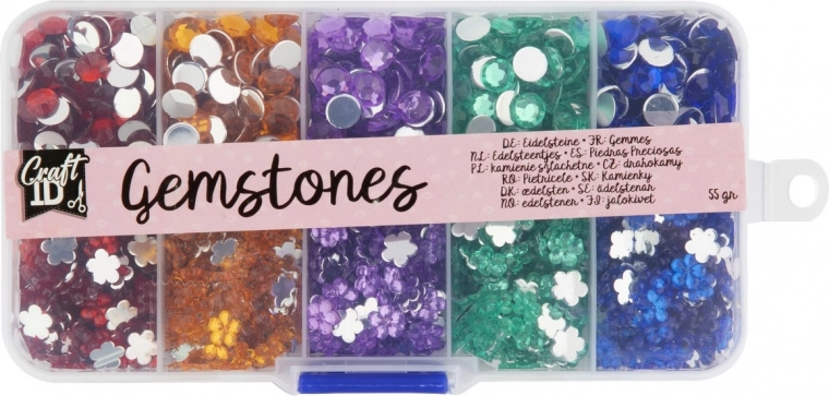 Set of Colorful Decorative Gemstones